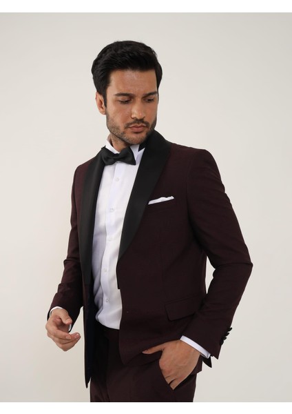 Bordo Erkek Smokin Takım - 84171 modelleri