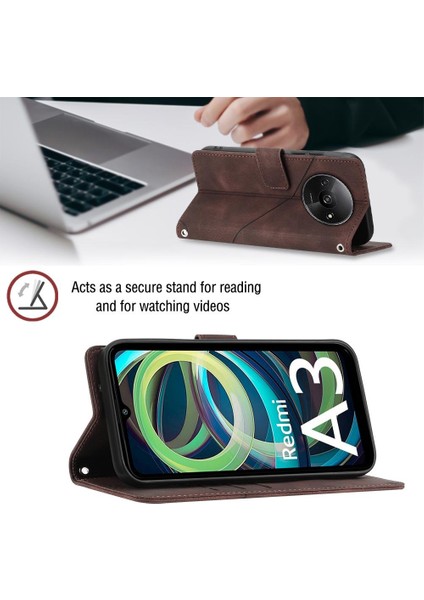 Xiaomi Redmi A3 Için Kılıf Cüzdan Kapak Çevirin Kart Tutucu Manyetik Deri (Yurt Dışından) fırsatları