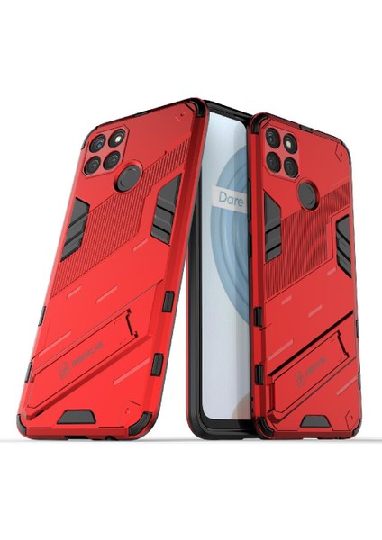 Realme C21Y Sağlam Askeri Kickstand Koruyucu Kapak Için Kılıf (Yurt Dışından)