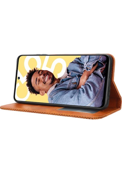 Realme C55 4g Cüzdan Manyetik Kapatma Pu Deri Için Kılıf (Yurt Dışından)