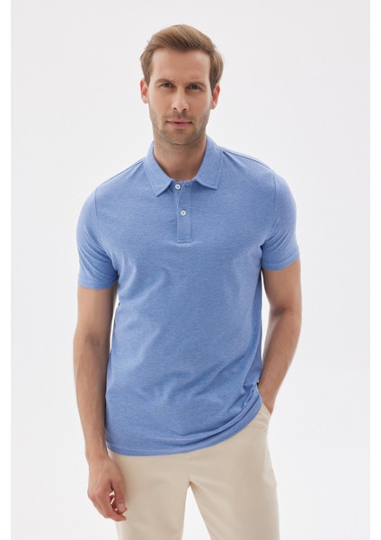 Erkek Basic Polo Yaka Tişört (Regular Fit) Bebe Mavisi fiyatları