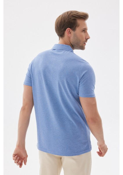 Erkek Basic Polo Yaka Tişört (Regular Fit) Bebe Mavisi fırsatları