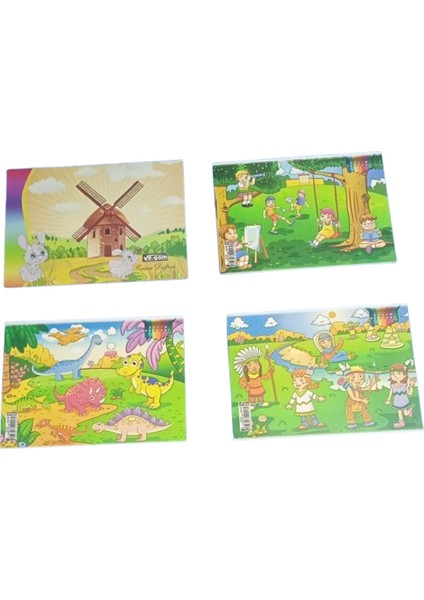 Resim Defteri Kız Çocuk Modelleri Karton Kapak 30 Yaprak 22X16 cm