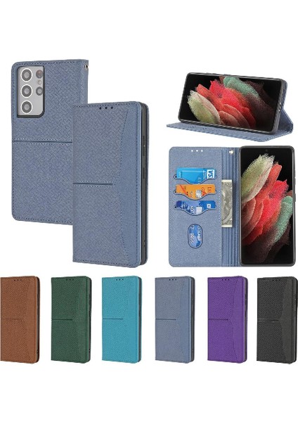 Samsung Galaxy S21 Ultra Pu Deri Kapak Çevirin Folio Kitap El (Yurt Dışından)