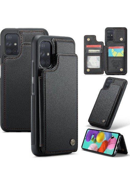 Samsung Galaxy A51 4g Ince Darbeye Vaka Kart Pu Için Caseme Cüzdan Kılıf (Yurt Dışından)