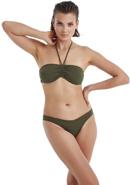 Kadın Bikini Üstü 10655 - Haki