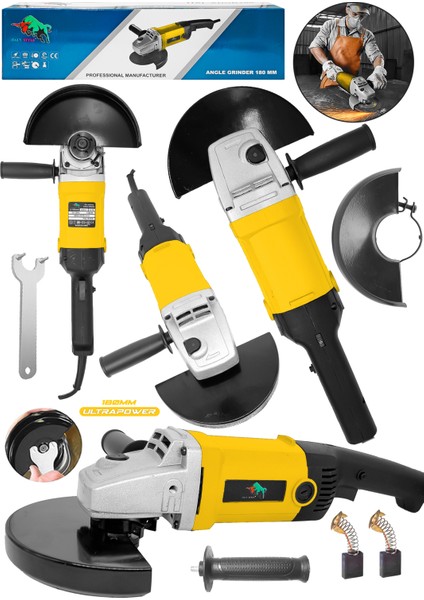 ITL-36S Büyük Boy 180MM Taşlama Makinesi Metal Kesme Spiral Jet Taşı 180MM Taş-Sarı
