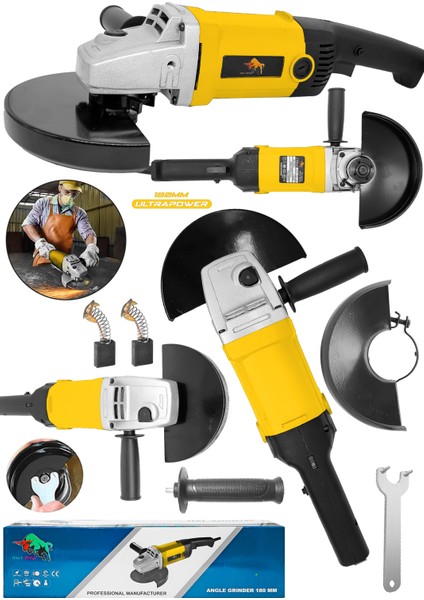 ITL-36S Büyük Boy 180MM Taşlama Makinesi Metal Kesme Spiral Jet Taşı 180MM Taş-Sarı fiyatları