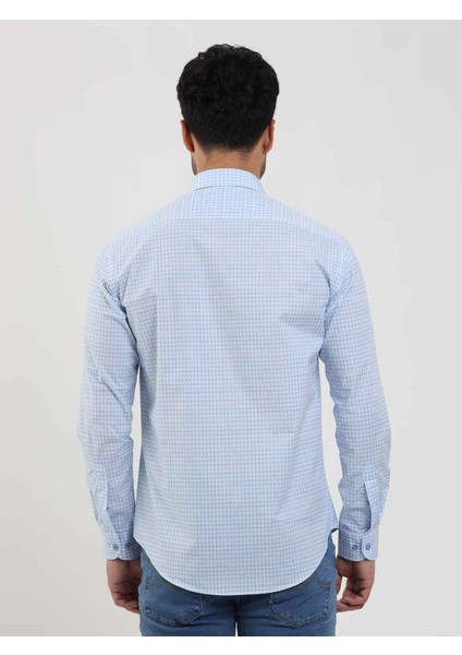 Mavi Erkek Slim Fit Kareli Brent Yaka Uzun Kol Gömlek - 102384 indirimleri