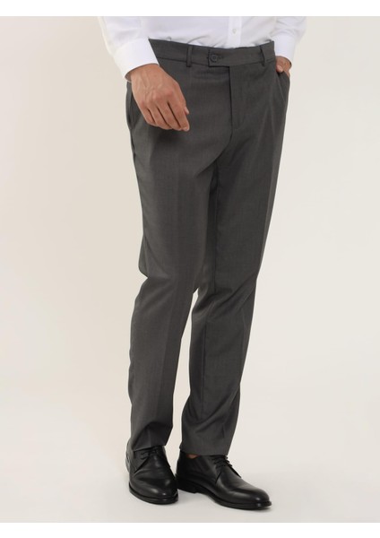 Gri Erkek Regular Fit Düz Pantolon - 103965 fiyatları