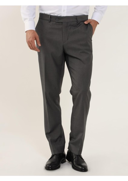 Gri Erkek Regular Fit Düz Pantolon - 103965 modelleri