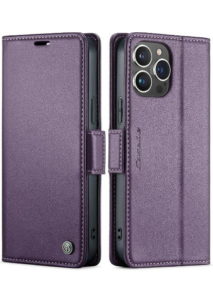 IPhone 15 Pro Anti Dolandırıcılık Kart Yuvası Kickstand Darbeye Dayanıklı (Yurt Dışından)