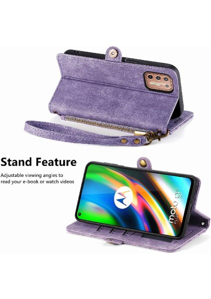 Motorola Moto G9 Artı Deri Kılıf Cüzdan Basit Iş Için Flip Case (Yurt Dışından) modelleri