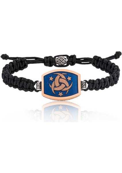 Gümüş Teşkilat-I Mahsusa Makrome Erkek Bileklik