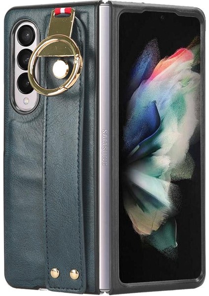 Samsung Galaxy Z Için Kılıf Fold 3 Bilek Kayışı Kolaylık Premium Pu (Yurt Dışından)