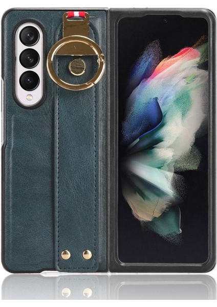 Samsung Galaxy Z Için Kılıf Fold 3 Bilek Kayışı Kolaylık Premium Pu (Yurt Dışından)