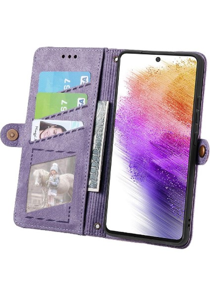 Mellow Mall Samsung Galaxy A73 5g Darbeye Kapak Kapak Basit Iş Için Flip Case (Yurt Dışından)