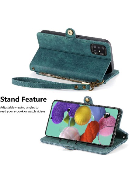 Samsung Galaxy A71 5g Için Flip Case Deri Kılıf Cüzdan Darbeye Basit (Yurt Dışından)