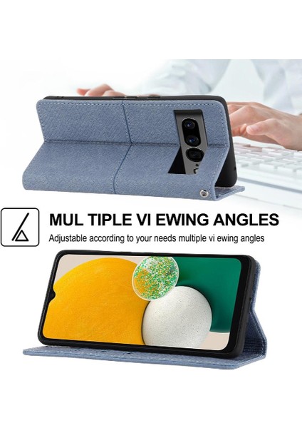 Google Piksel 8 Pro Flip Folio Kitap Pu Deri Kapak El Cüzdan (Yurt Dışından)