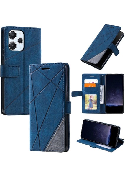 Xiaomi Redmi Için 12 4g Pu Deri Darbeye Cüzdan Çevir Folio Kart (Yurt Dışından)