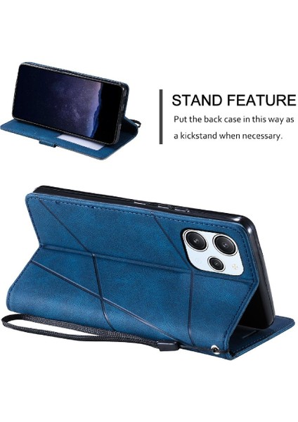 Xiaomi Redmi Için 12 4g Pu Deri Darbeye Cüzdan Çevir Folio Kart (Yurt Dışından)