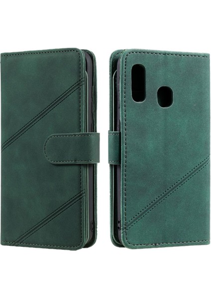 Samsung Galaxy A20E Manyetik Pu Deri Bileklik Kart Tutucu Için Kılıf (Yurt Dışından)