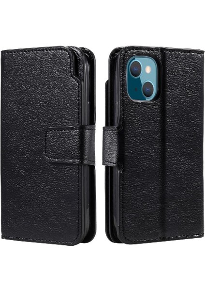 IPhone 13 Mini Kickstand 9 Kart Yuvaları Manyetik Cüzdan Pu Deri (Yurt Dışından)