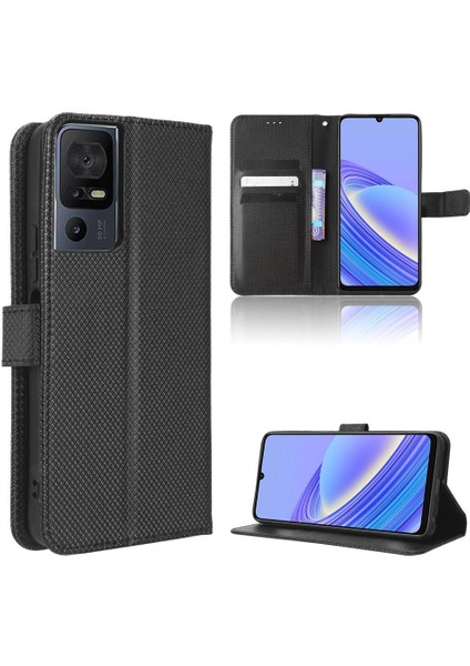Tcl 40SE Kapak Kickstand Manyetik Cüzdan Kart Tutucu Için Kılıf (Yurt Dışından)