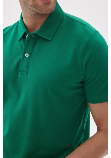 Erkek Basic Polo Yaka Tişört (Regular Fit) Açık Yeşil modelleri