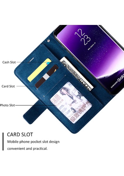 Samsung Galaxy S8 Artı Darbeye Pu Deri Kart Tutucu Cüzdan (Yurt Dışından)