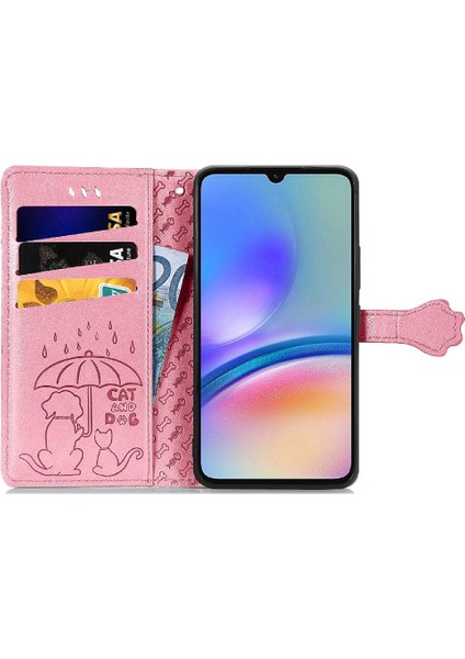 Samsung Galaxy A05S Kılıf Için Kılıf Karikatür Hayvanlar Kısa Kayış Flip (Yurt Dışından) modelleri