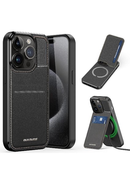Kickstand ile IPhone 15 Pro Kredi Kartı Tutucu Cüzdan Için Duducase Durumda (Yurt Dışından)