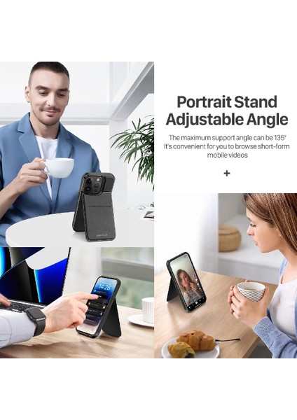 Kickstand ile IPhone 15 Pro Kredi Kartı Tutucu Cüzdan Için Duducase Durumda (Yurt Dışından)