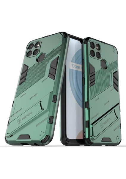 Realme C21Y Sağlam Askeri Kickstand Koruyucu Kapak Için Kılıf (Yurt Dışından)
