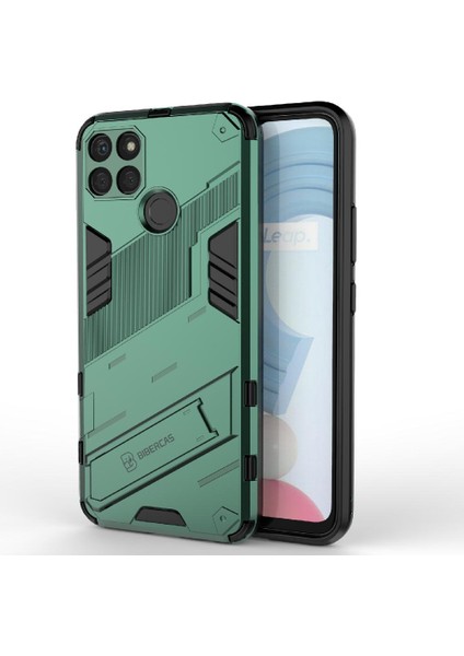 Realme C21Y Sağlam Askeri Kickstand Koruyucu Kapak Için Kılıf (Yurt Dışından)