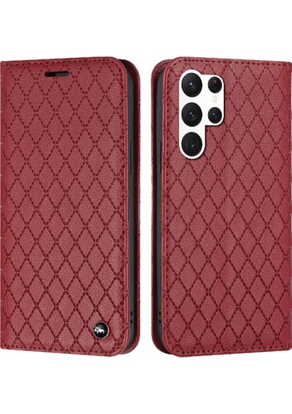 Samsung Galaxy S24 Ultra Cüzdan Kart Yuvaları Tutucu Manyetik Kabuk (Yurt Dışından)