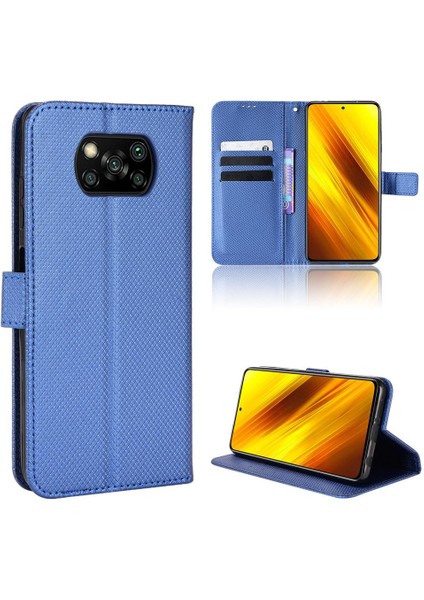 Xiaomi Poco X3 Nfc Kickstand Manyetik Cüzdan Kart Tutucu Kapak Için Kılıf (Yurt Dışından)
