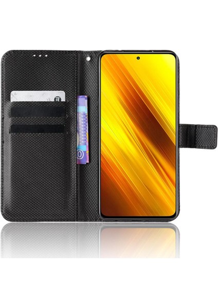 Xiaomi Poco X3 Nfc Kickstand Manyetik Cüzdan Kart Tutucu Kapak Için Kılıf (Yurt Dışından)