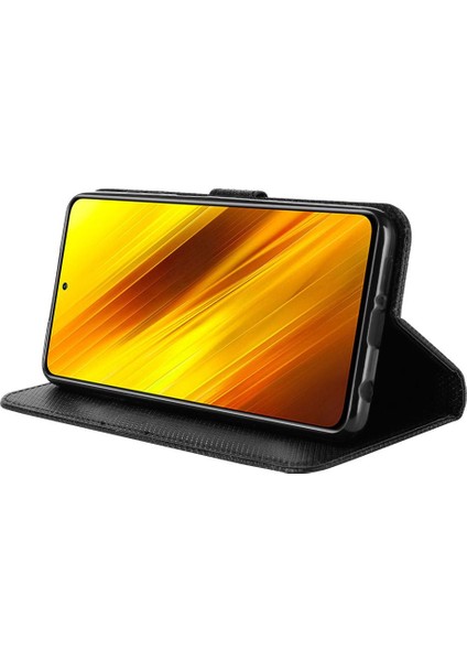 Xiaomi Poco X3 Nfc Kickstand Manyetik Cüzdan Kart Tutucu Kapak Için Kılıf (Yurt Dışından)