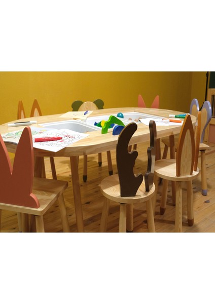 Woodnjoy Oval Grup Duyusal Etkinlik Masası fiyatları