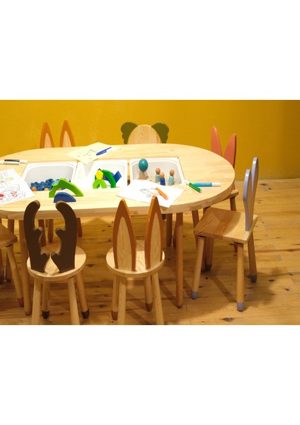 Woodnjoy Oval Grup Duyusal Etkinlik Masası fırsatları
