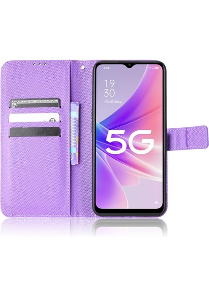Oppo A57 5g Kickstand Manyetik Cüzdan Kart Tutucu Kapak Için Kılıf (Yurt Dışından)