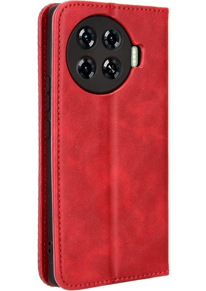 Tecno Spark 20 Pro Artı 4g Manyetik Kapatma Pu Deri Cüzdan Için Kılıf (Yurt Dışından)