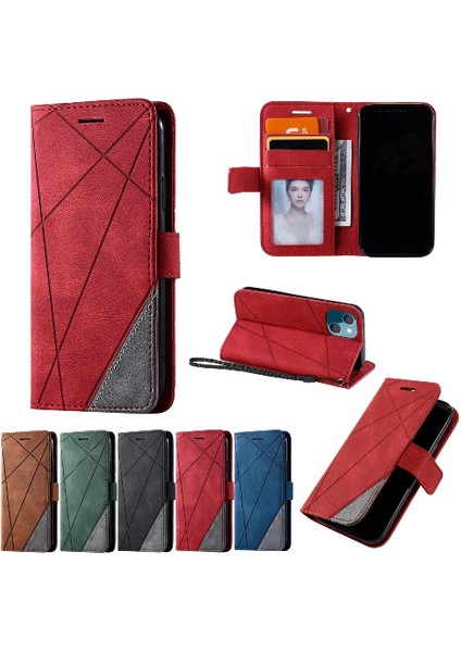 IPhone 13 Için Kılıf Mini Kart Tutucu Kickstand Cüzdan Flip Folio Manyetik (Yurt Dışından)