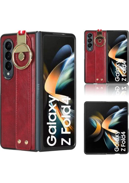 Samsung Galaxy Z Için Kılıf Fold 4 Uyumluluk Kolaylık Bilek Kayışı Pu (Yurt Dışından)