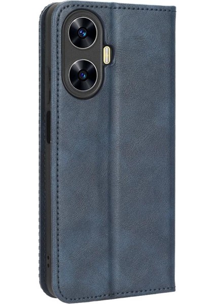 Realme C55 4g Cüzdan Manyetik Kapatma Pu Deri Için Kılıf (Yurt Dışından)