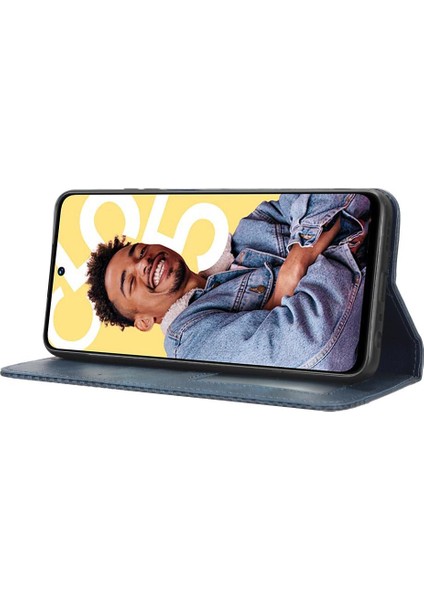 Realme C55 4g Cüzdan Manyetik Kapatma Pu Deri Için Kılıf (Yurt Dışından)