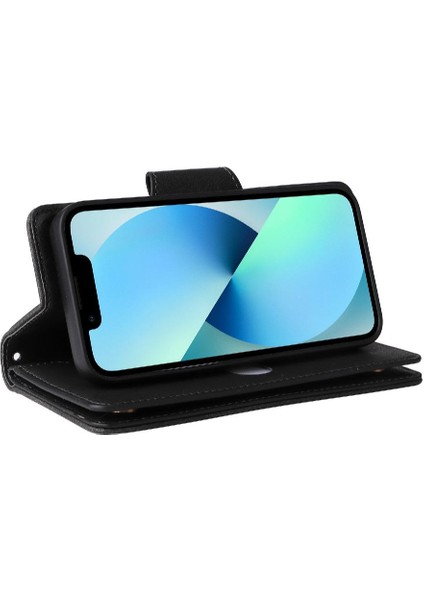 El Kayışı Fermuar Cüzdan Kapak ile iphone 13 Mini Kart Tutucu Için Kılıf (Yurt Dışından)