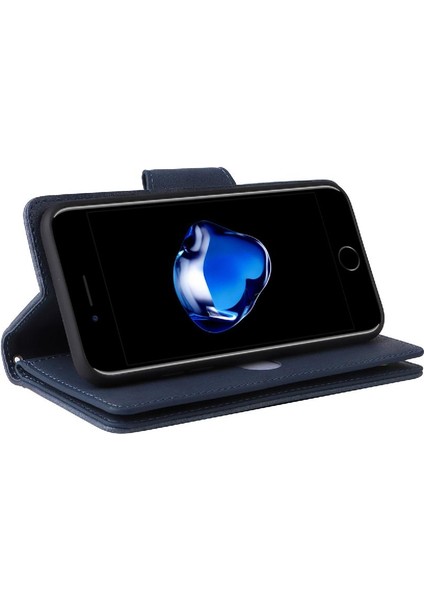 El Kayışı Kart Tutucu Manyetik Deri Fermuar ile iphone 7/8 Için Kılıf (Yurt Dışından)