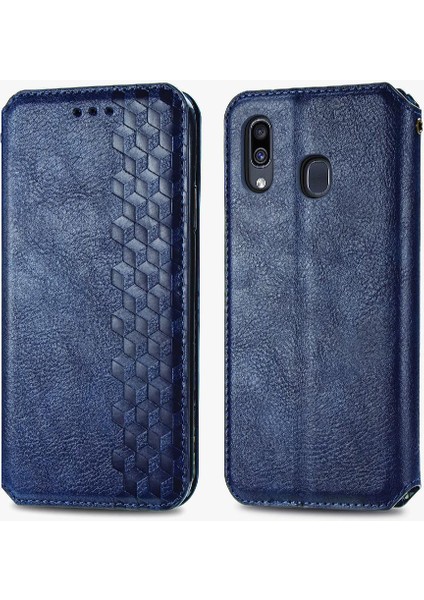 Samsung Galaxy A30 Cüzdan Fonksiyonu Için Kılıf Deri Kılıf Kapak Çevirin (Yurt Dışından)